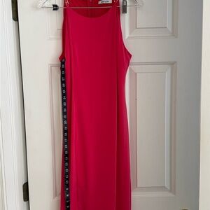 Kenzie Sleeveless Red Midi Dress Chain Straps